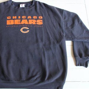 Chicago Bears Navy and Orange NFL Crewneck Sweatshirt